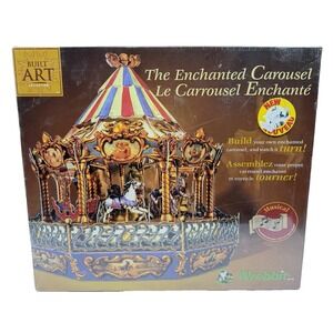 The Enchanted Carousel Musical Motion 3D Puzzle Wrebbit Built Art New Sealed
